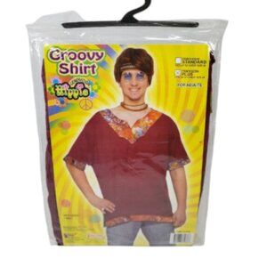 Halloween Costume Men's XL Groovy Hippie Shirt Adult